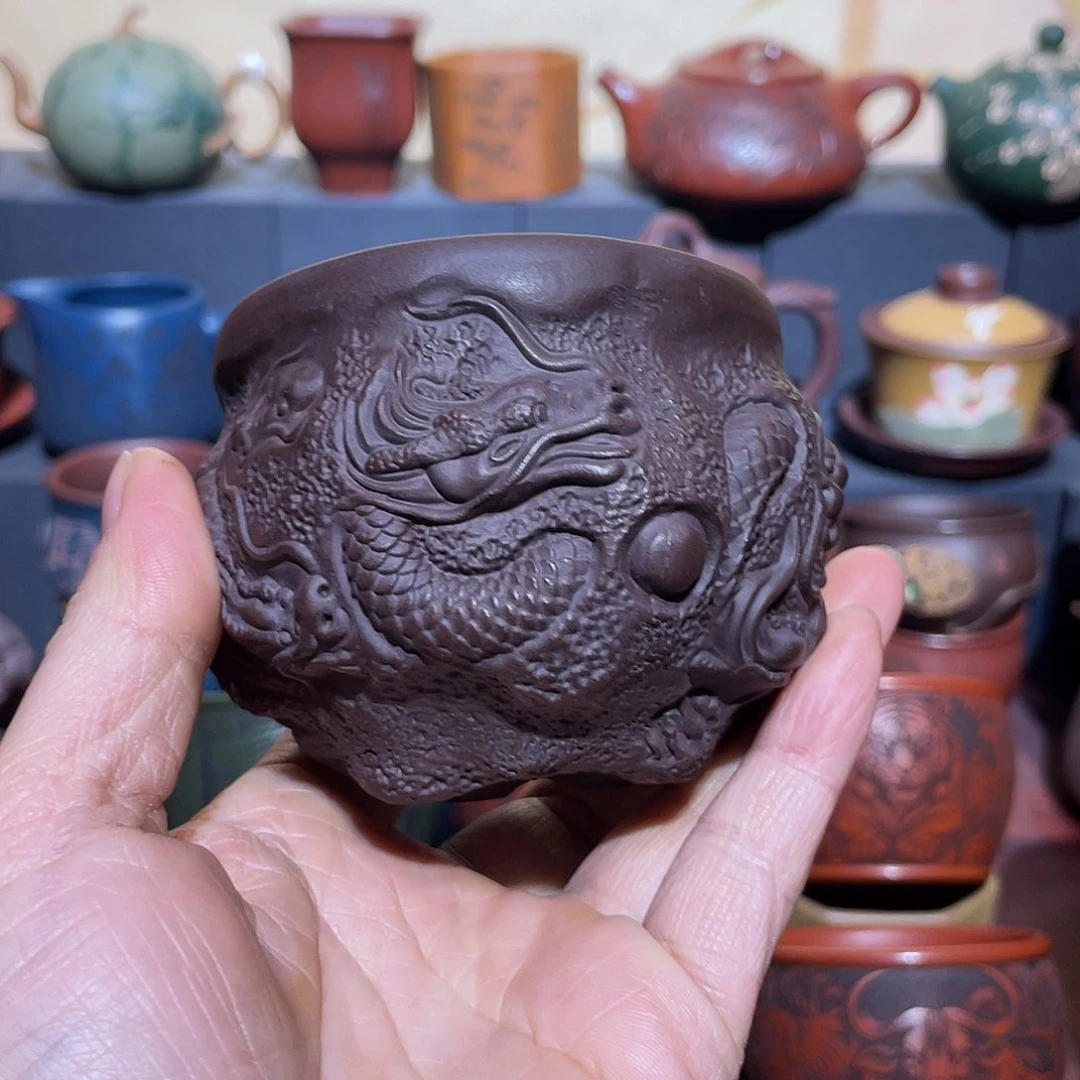 原矿紫砂手工主人杯