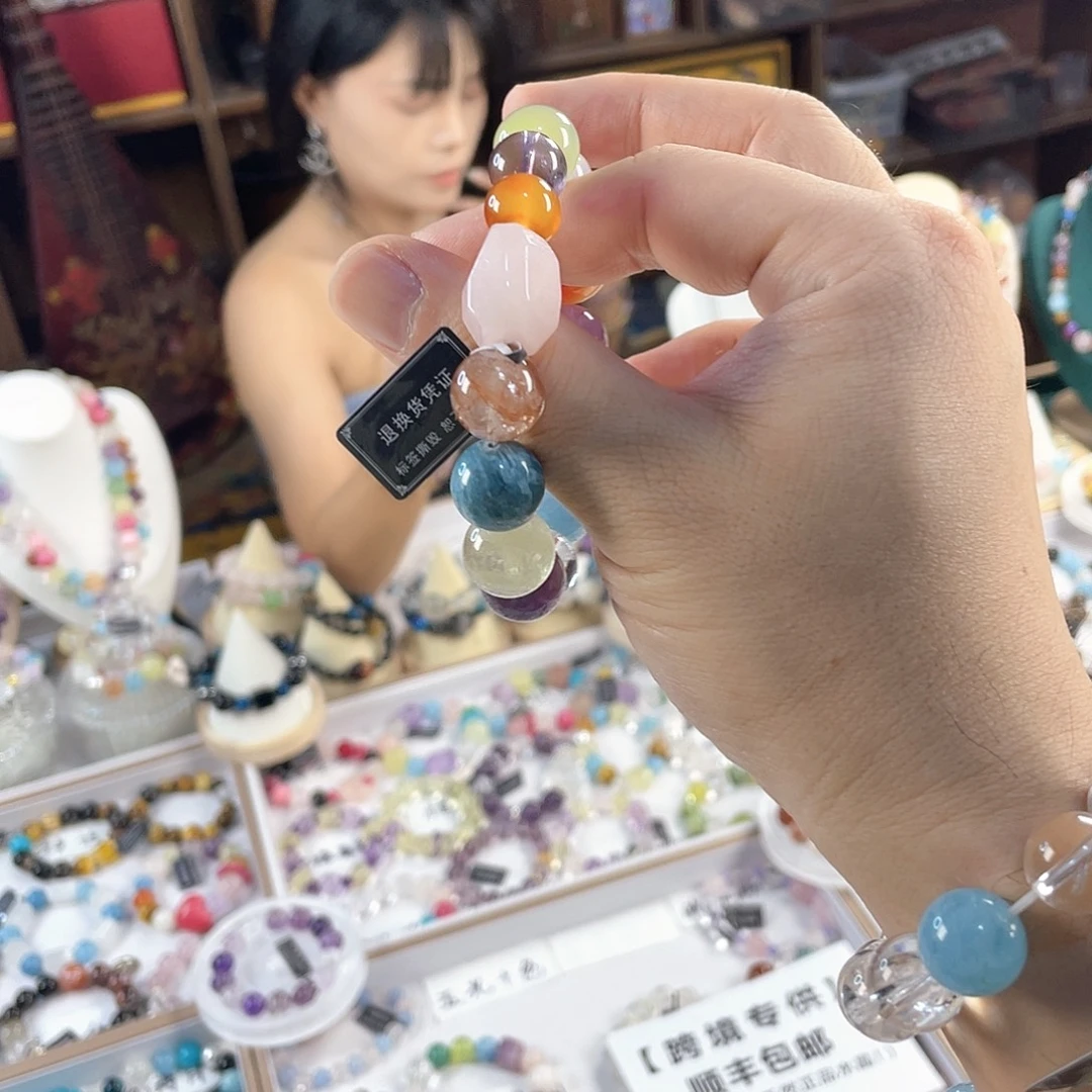 银S925镀金镶嵌手链水晶