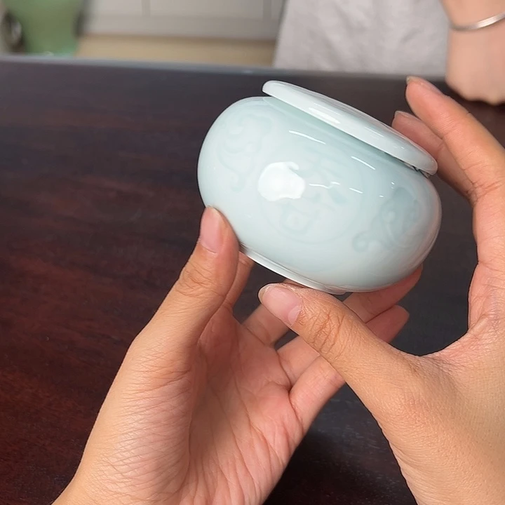 龙泉云间青瓷小米茶器
