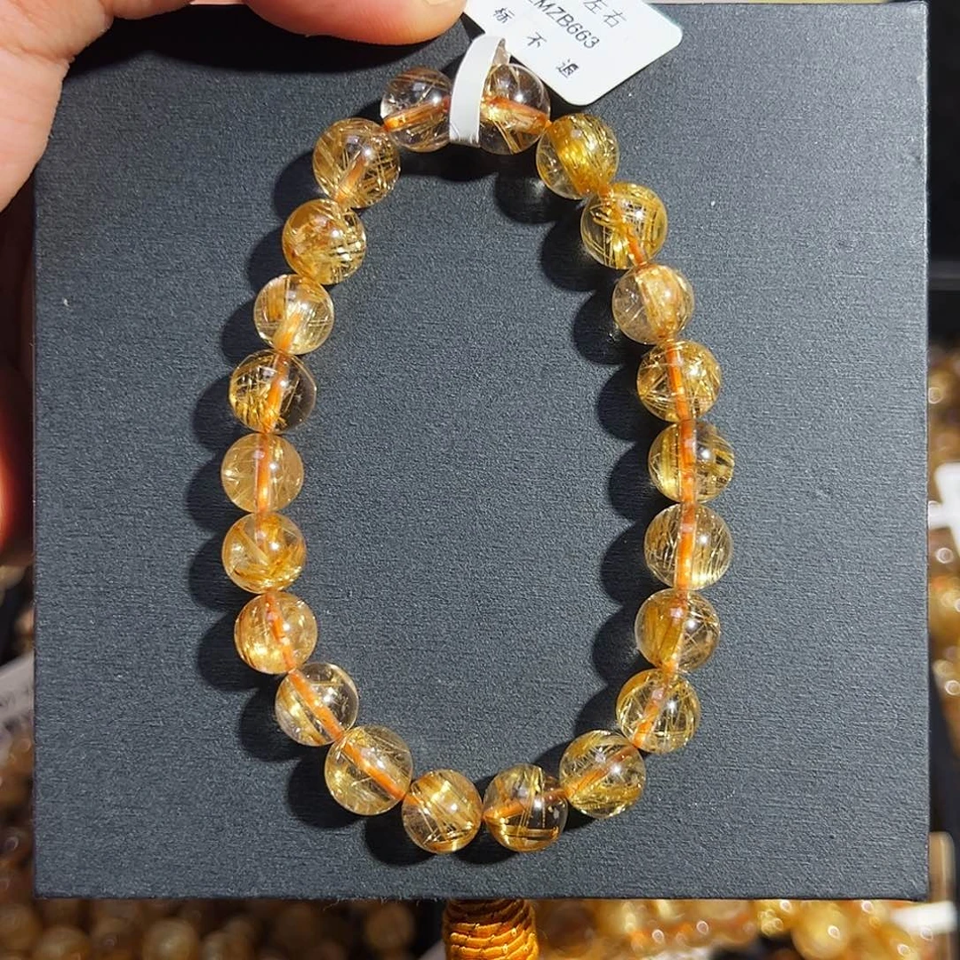 手串未镶嵌水晶天然金钛晶