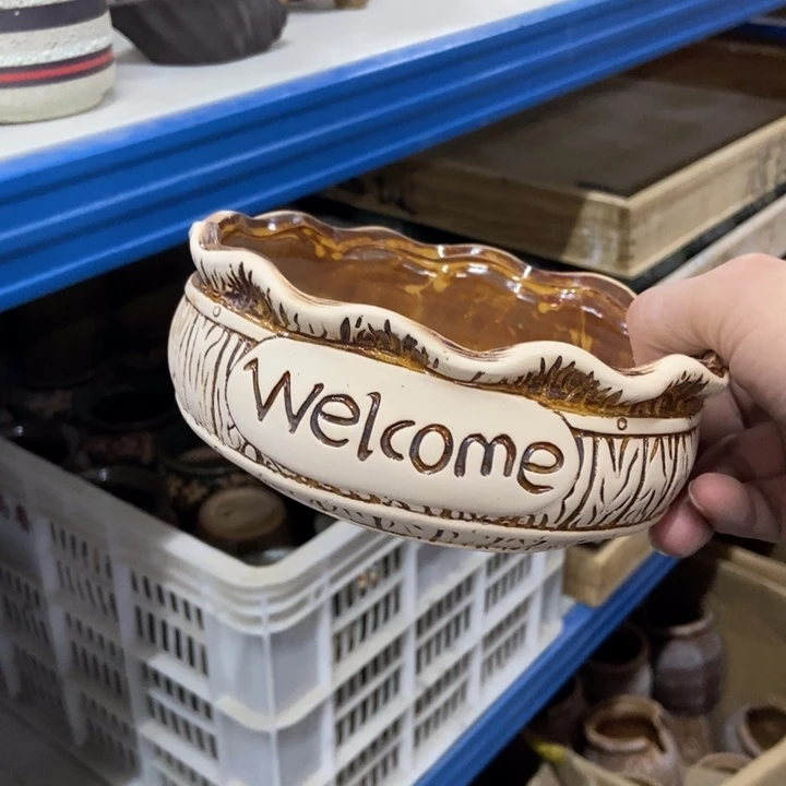 陶瓷花盆单场满9.9发15*6