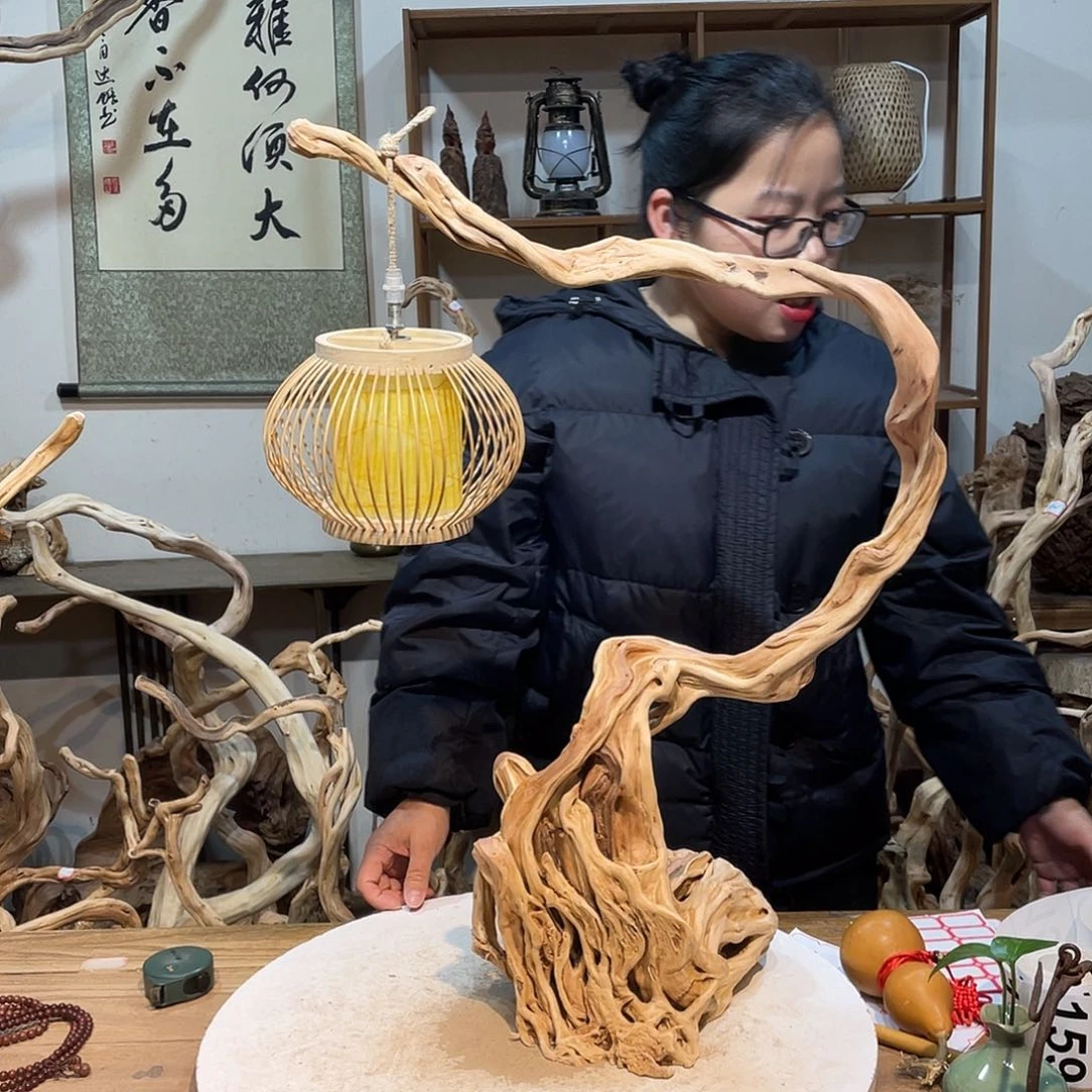 柏木杜鹃根根艺摆件