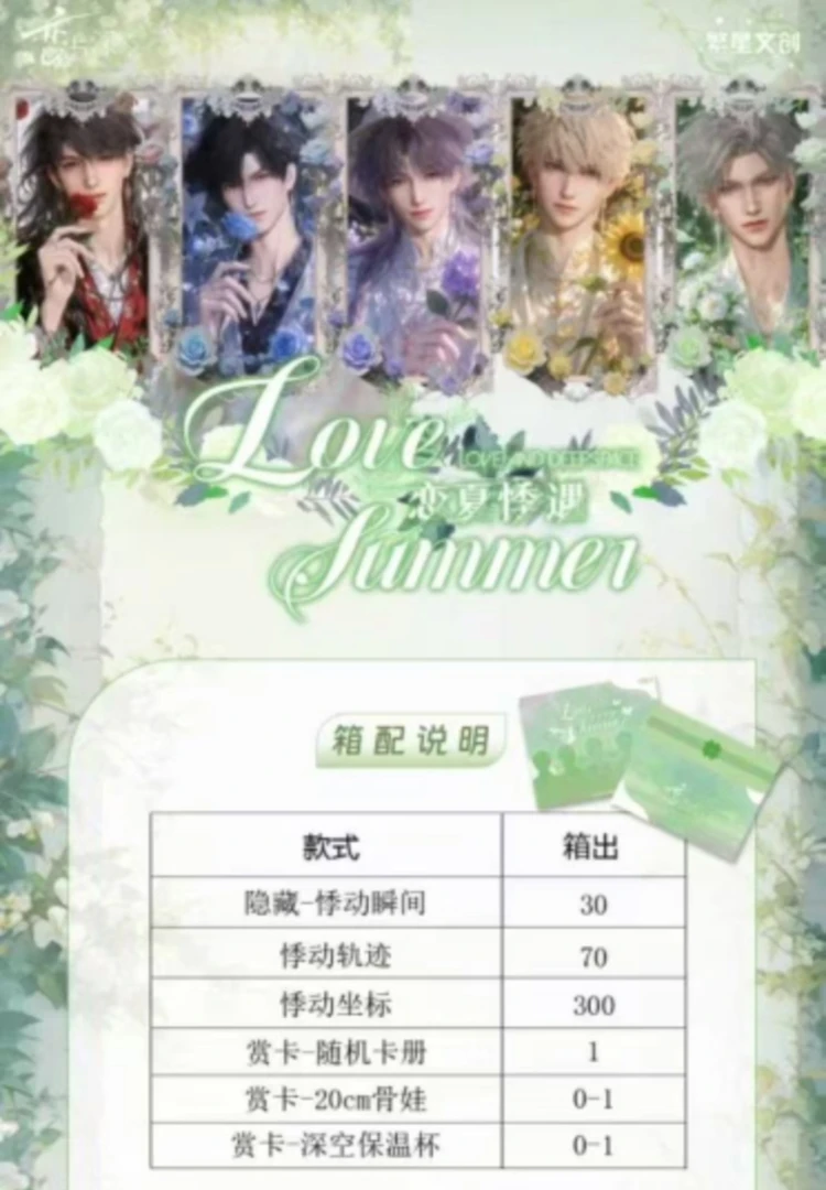 【菜菜拆卡】繁星文创《恋与深空-恋夏悸遇系列》小卡代拆第三弹