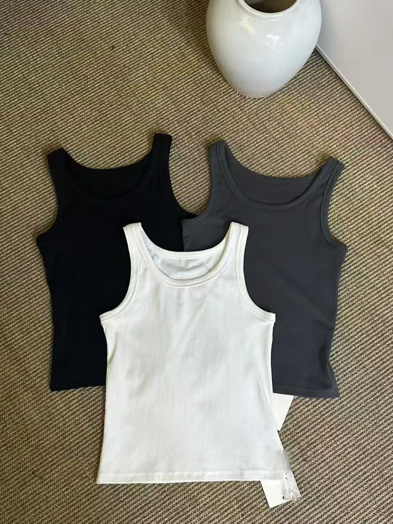 极简风夏季短款吊带背心打底韩版欧若精灵风通勤显瘦百搭修身无袖