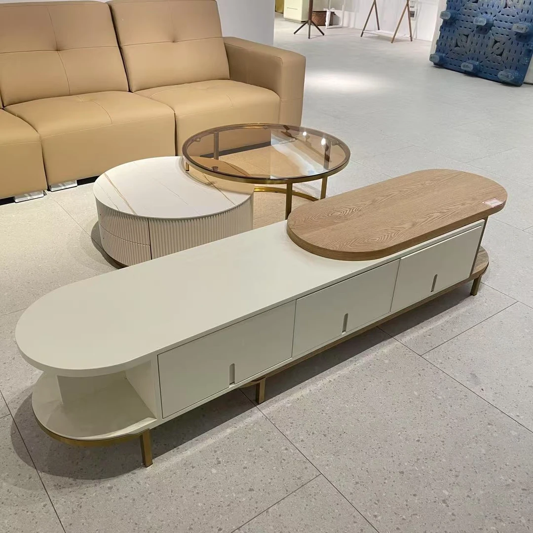 【茶几+电视柜】组合现代极简风格茶几现代简约风格