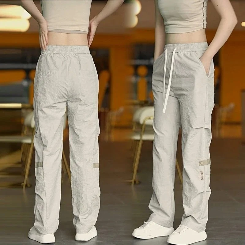 伞兵裤男2025秋季新款阔腿秋季新款休闲裤子男生宽松直筒工装长裤