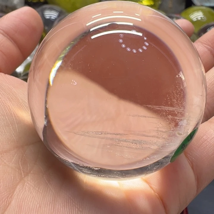 珠宝半成品水晶未镶嵌MM白水晶球L2266