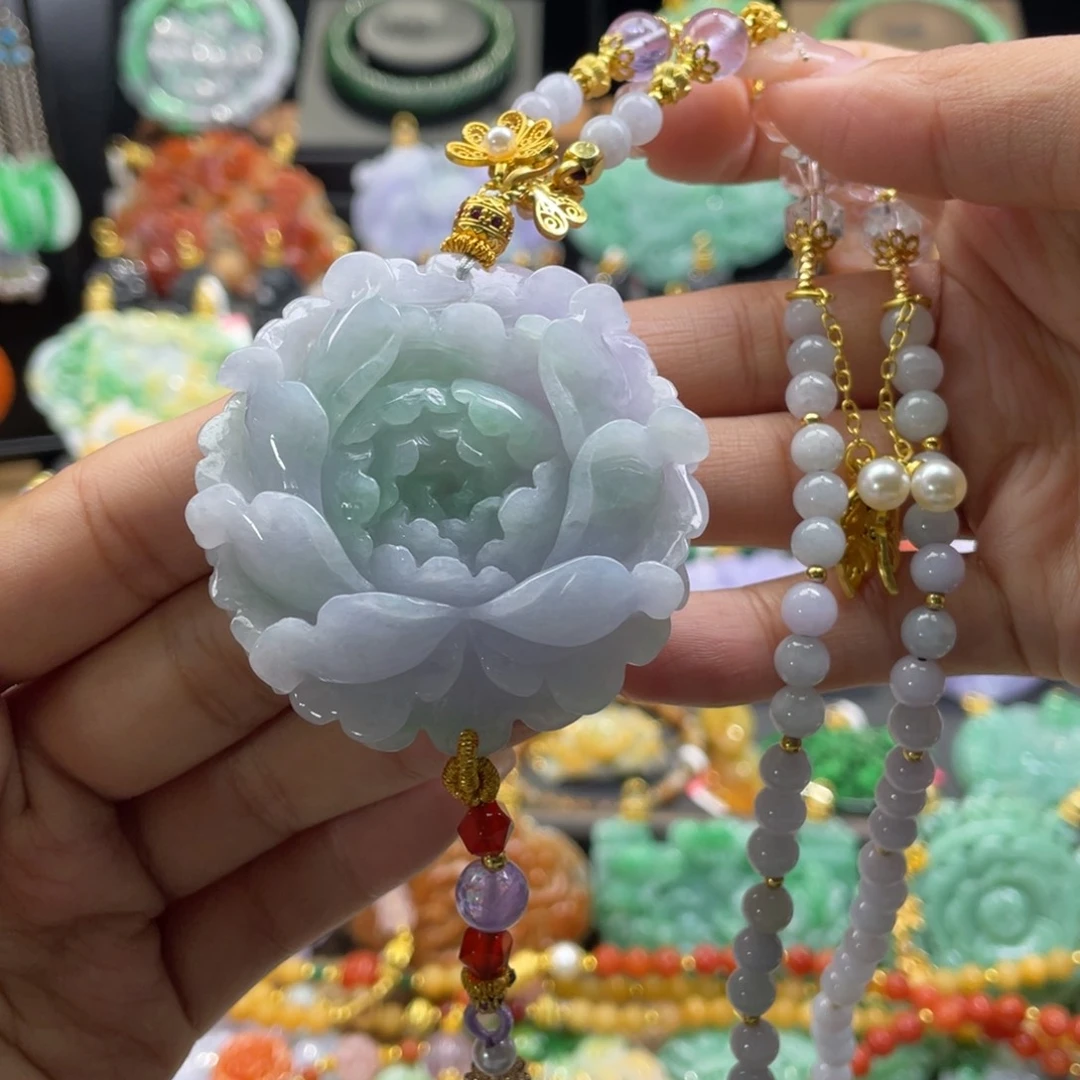 翡翠未镶嵌颈饰代编织