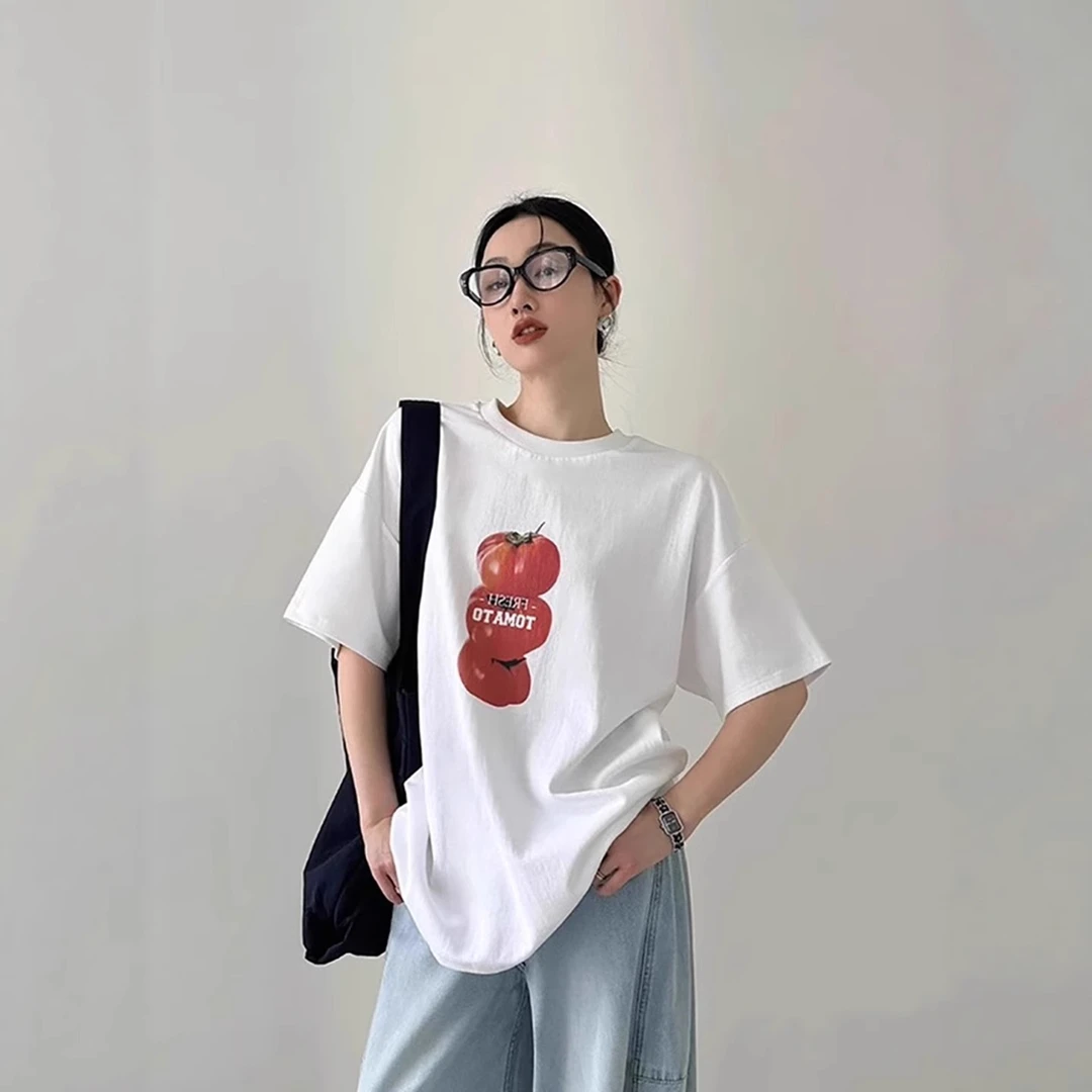 特大码300斤美式宽松t恤女2025新款夏季重磅短袖休闲显瘦半袖上衣