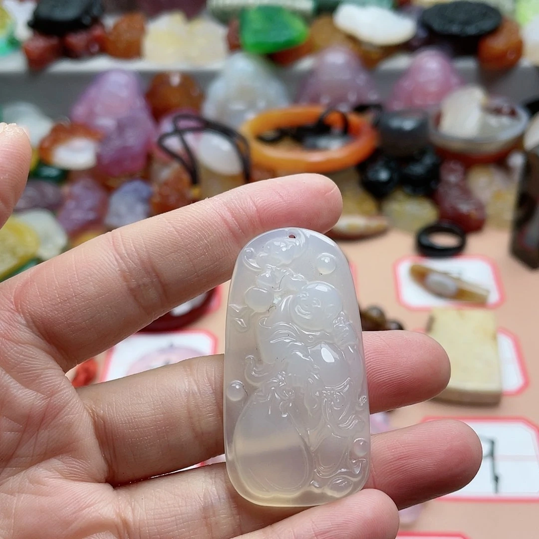 玛瑙/玉髓颈饰合金忆*南