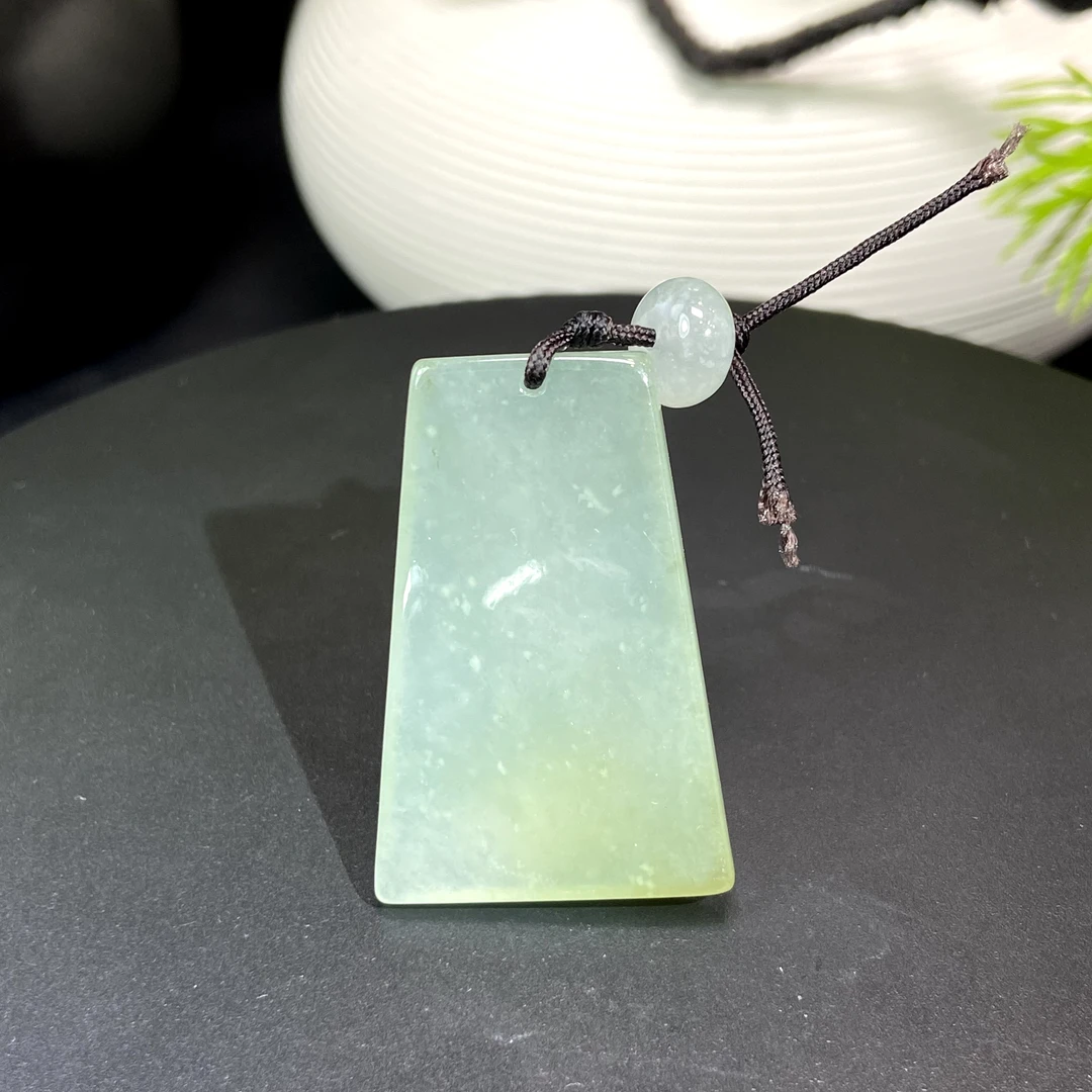 RX2天然缅甸A货翡翠冰胶方无事牌/022842/北京中保拍卖
