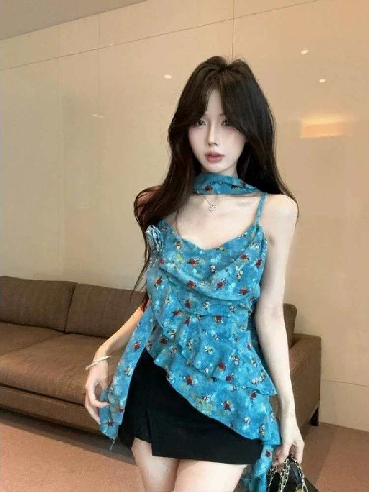 纯欲甜辣姐系气质千金风轻熟女吊带抹胸