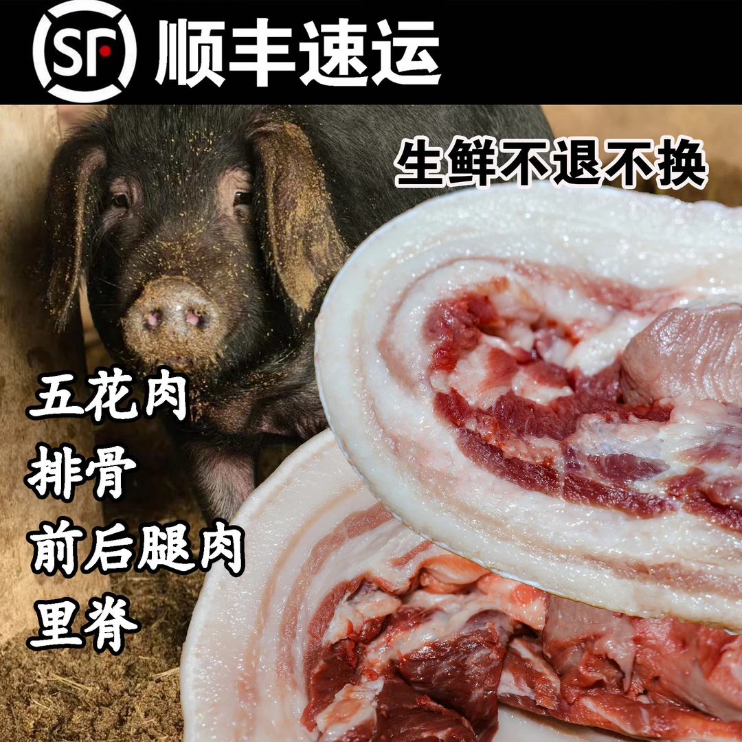 贵州农家土猪肉黑毛猪