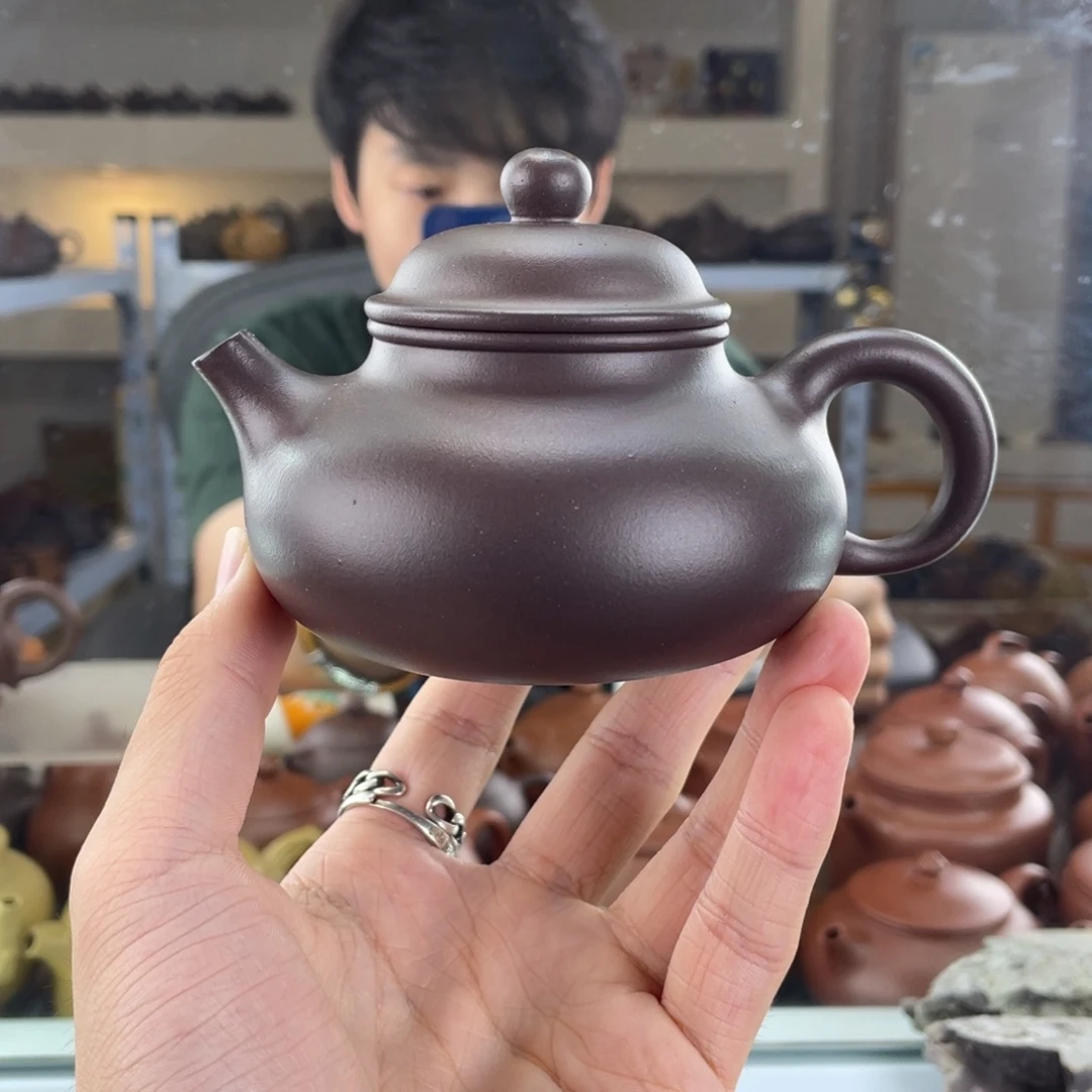 茶壶紫砂220cc老紫泥此处