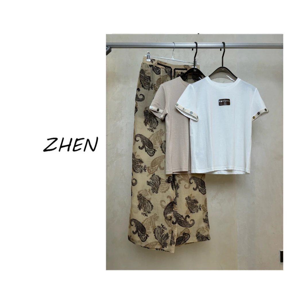 【ZHEN】25K00535 2025新款时尚气质修身显瘦设计师款时尚套装女