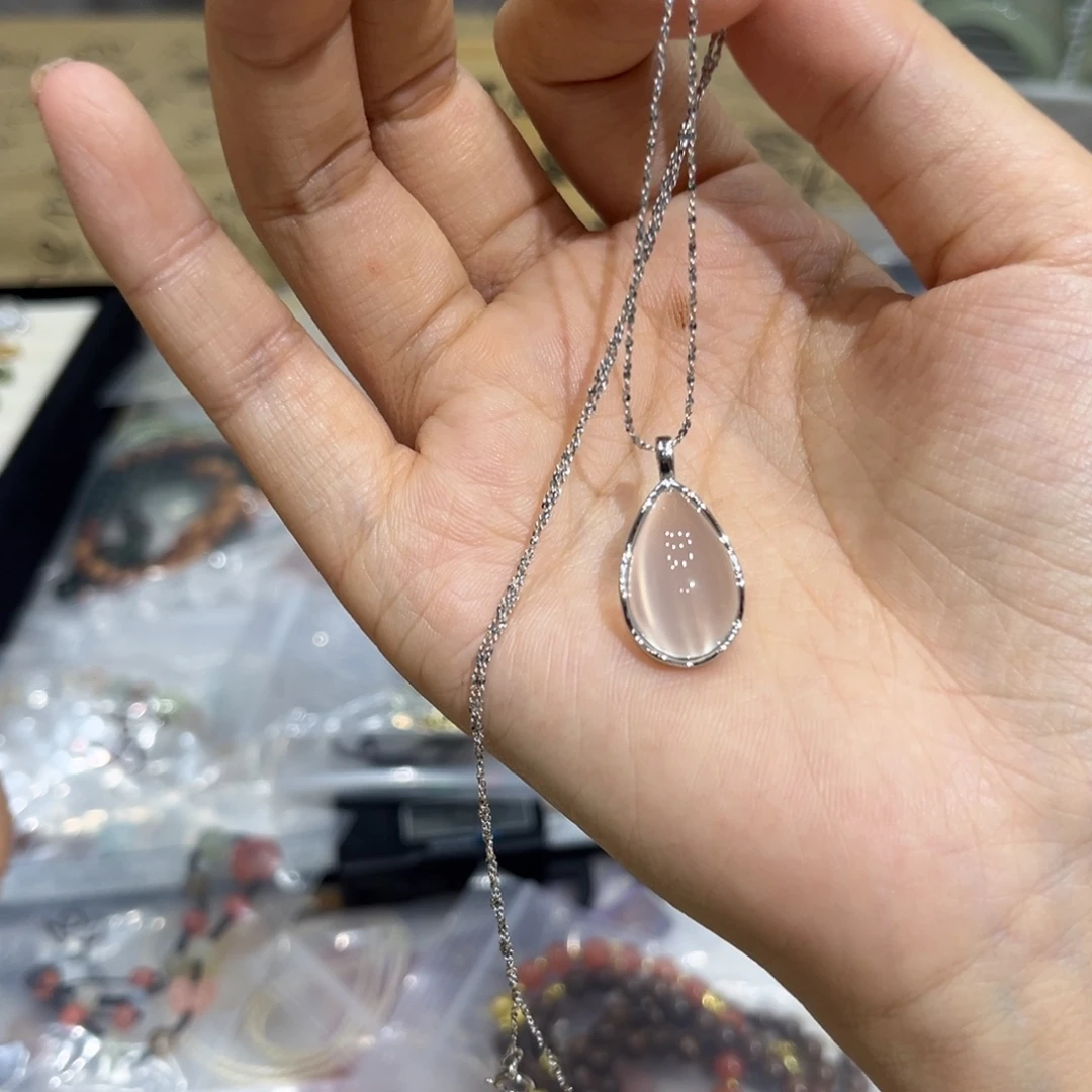 玛瑙/玉髓银S925镶嵌颈饰
