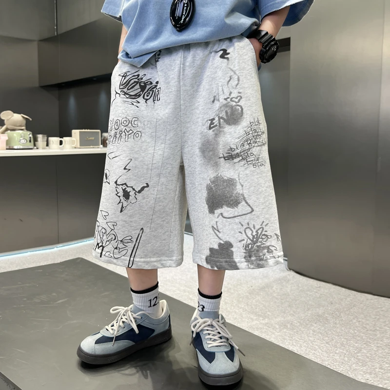 男童夏季短裤2025新款儿童装夏装中大童薄款中裤夏款洋气七分裤子