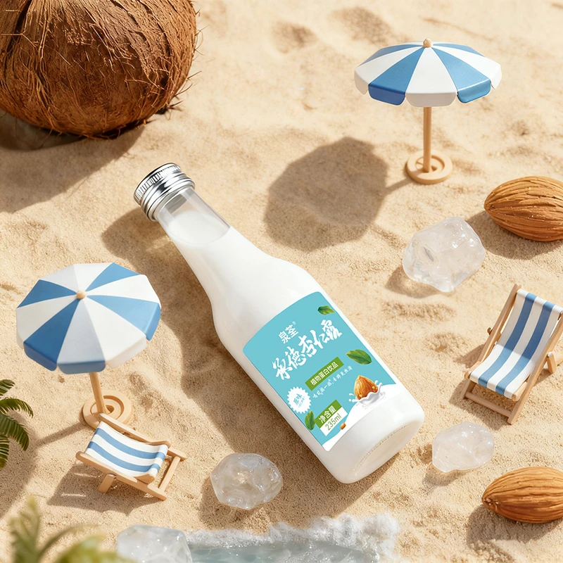 顺天宫坊泉荃承德特产杏仁露植物蛋白饮料原味235ml*15瓶秋冬饮品