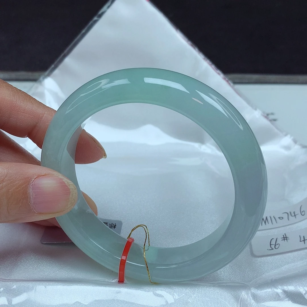 翡翠未镶嵌手镯56圈0746