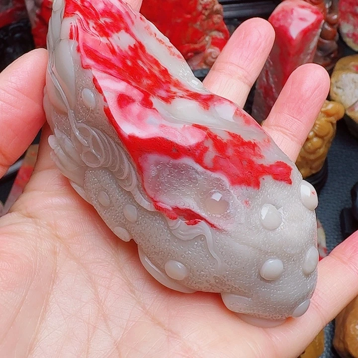 巴林鸡血石巴林鸡血精品把件