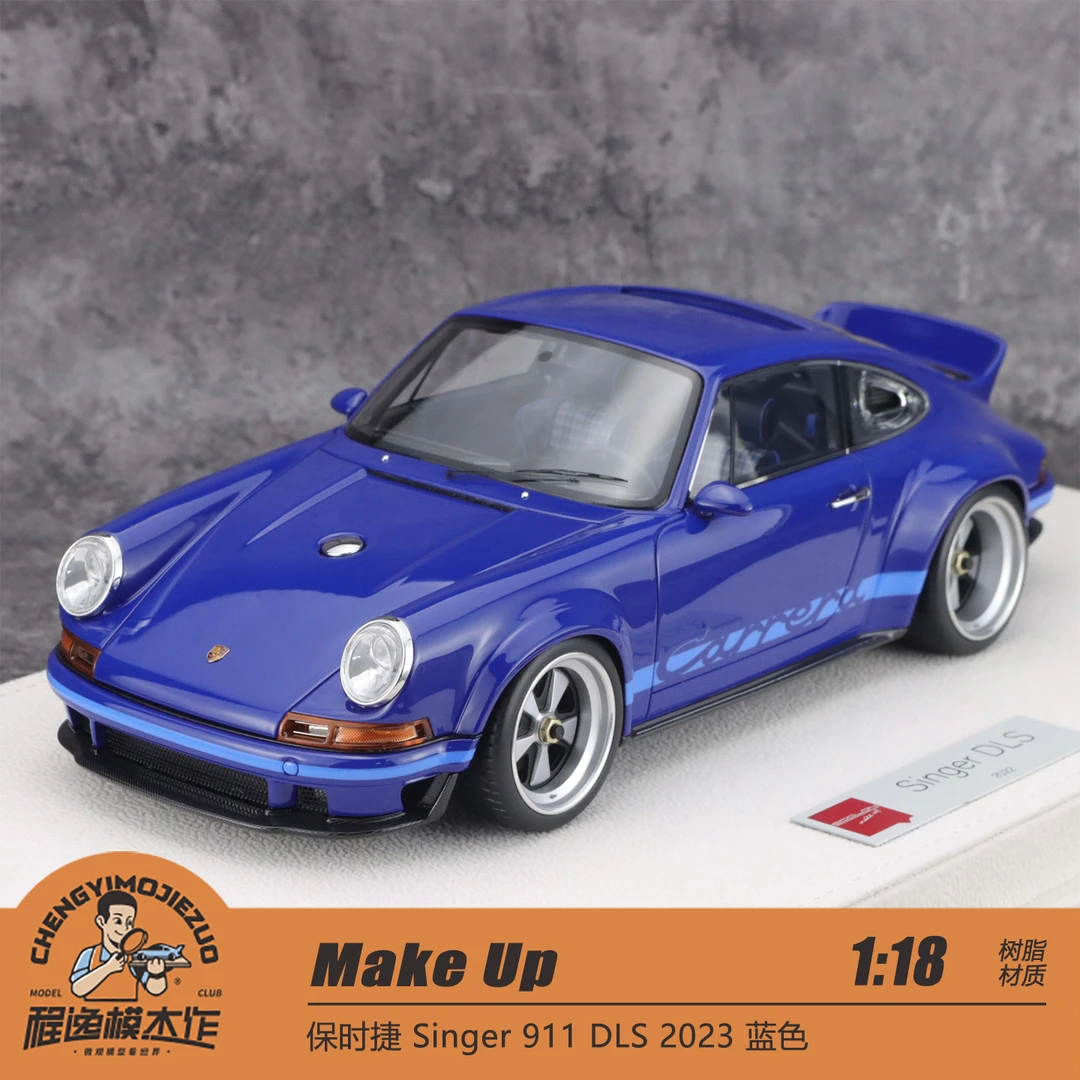 Make Up 1:18 保时捷 Singer 911 DLS 2023 蓝色 树脂车模