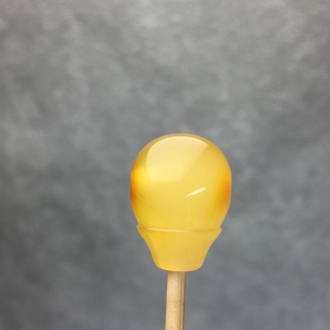 蜜蜡三通 对孔约12mm厚12.6mm原石手作天然原矿保真无烤色无优化