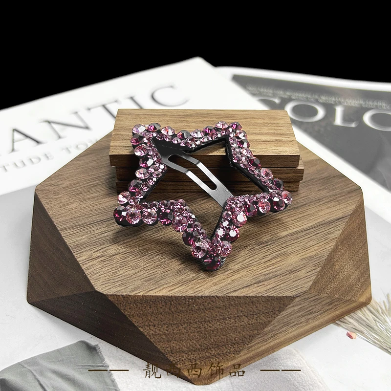 【LXX靓西西】259 BB夹5.2厘米紫色星星减龄碎发夹