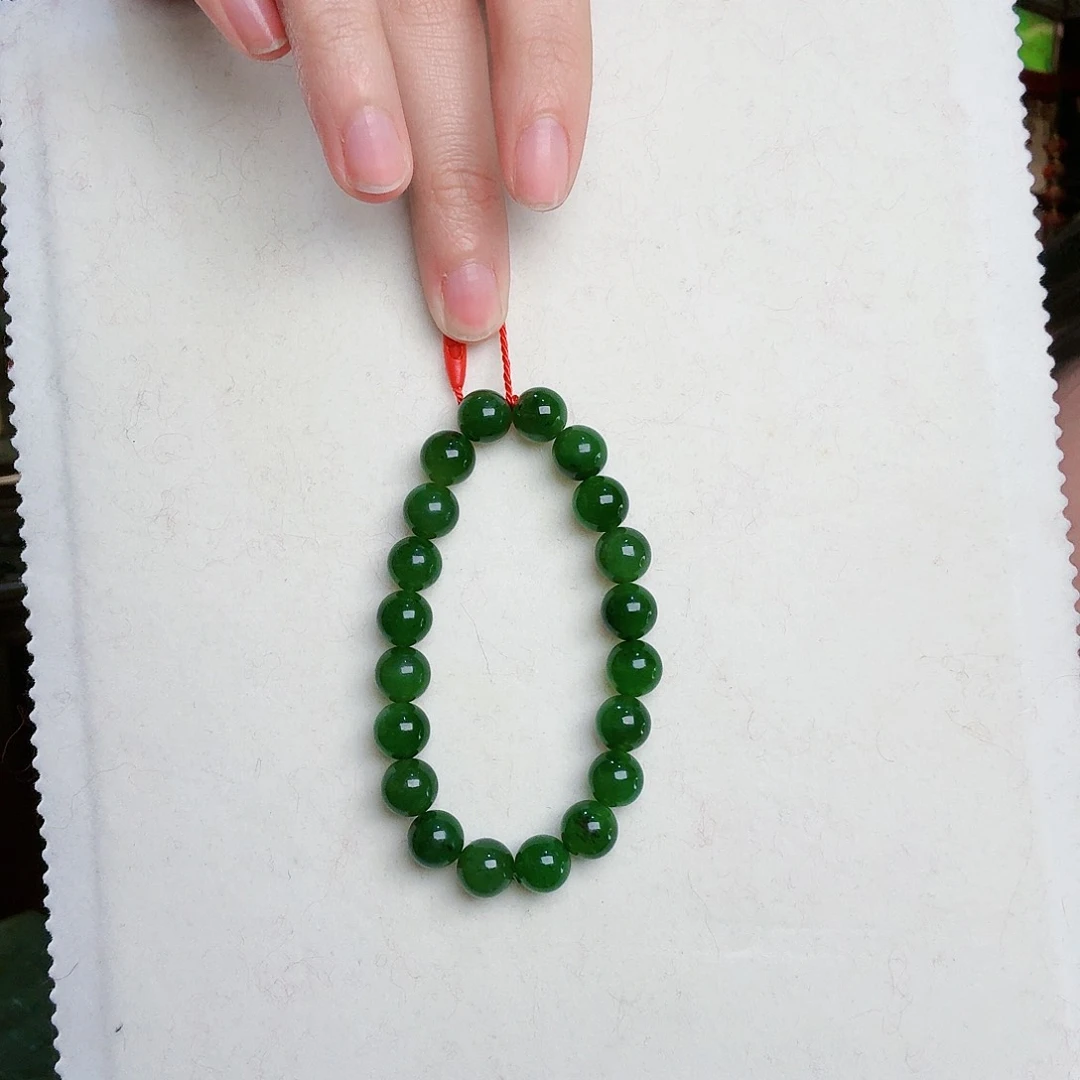 和田玉（碧玉）手链未镶嵌