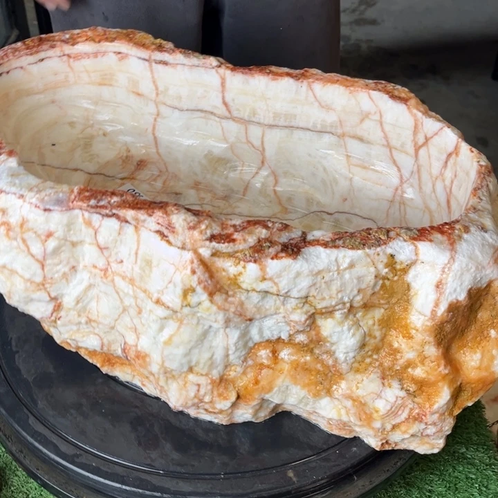 红陶机*师石头花盆