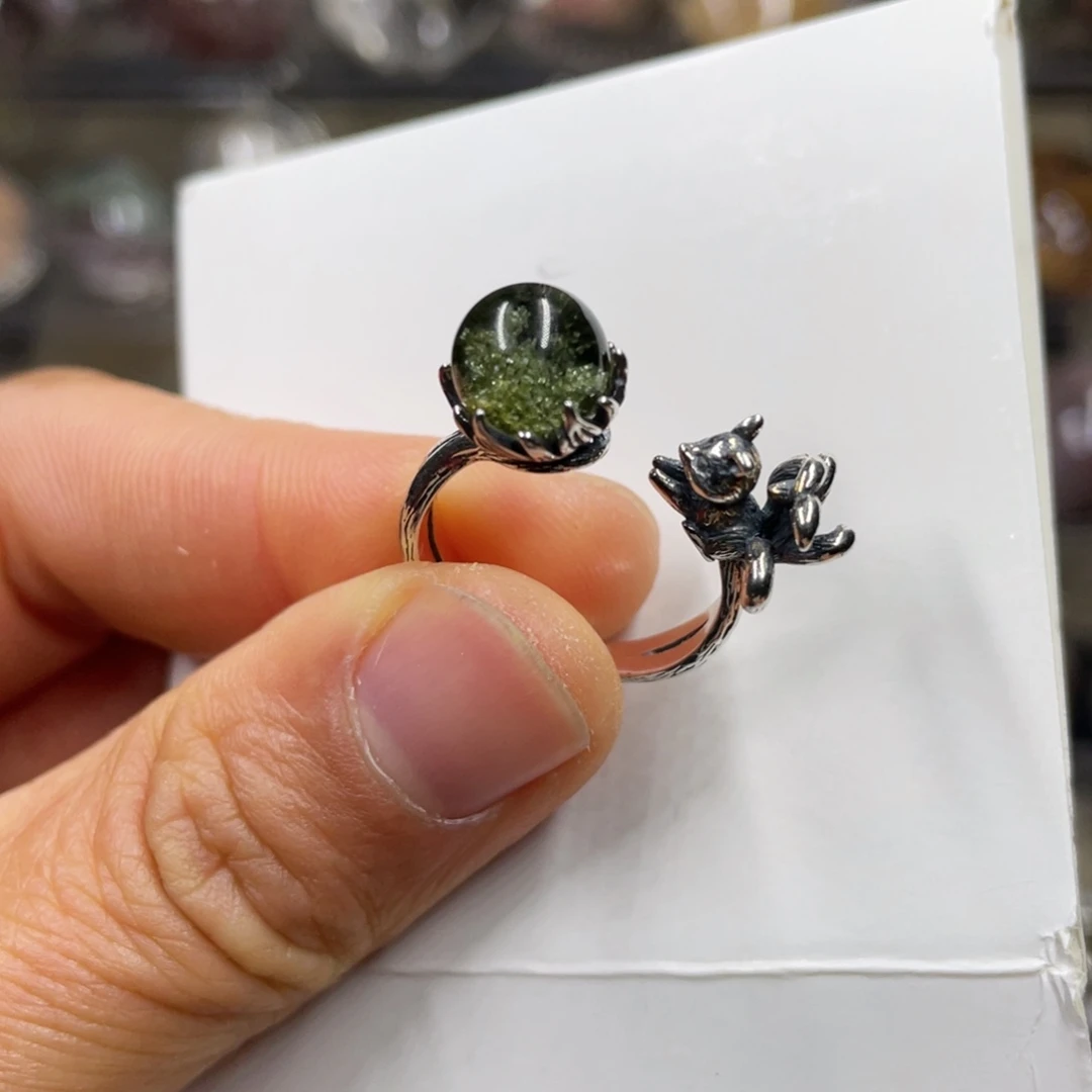 【闪购商品】水晶珠宝半成品银S925镶嵌戒指