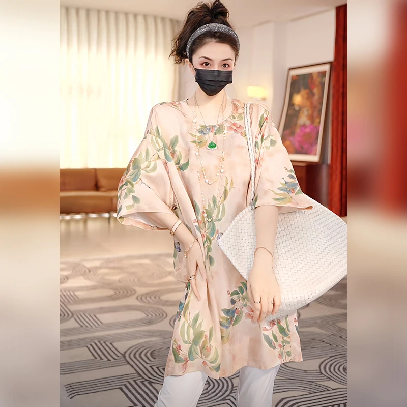 Linda姐高端线【欧若风】夏季新款气质印花上衣衬衫AS5SCS0457