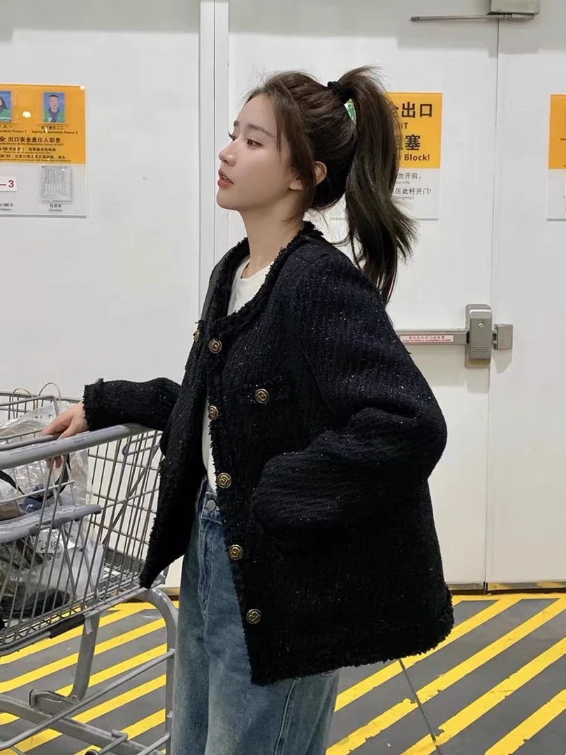 2025年新秋款时尚气质名媛百搭小香风外套女