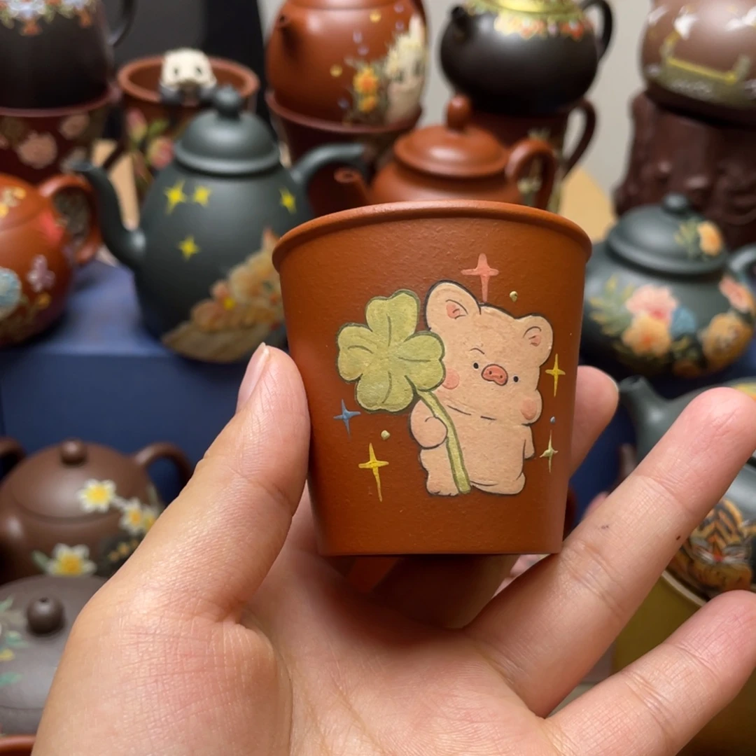 茶杯紫泥紫砂主人杯80cc