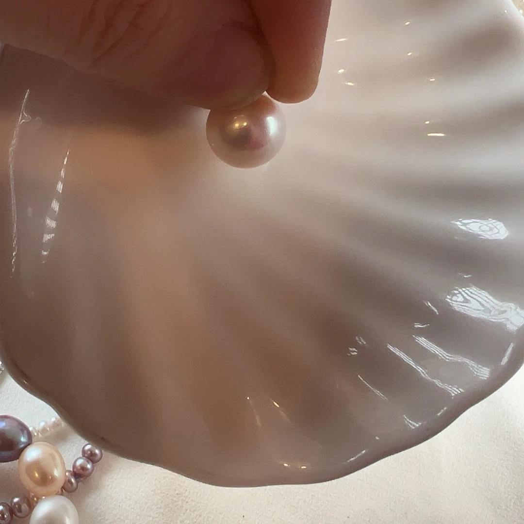 淡水珍珠银S925镶嵌颈饰吊坠定制