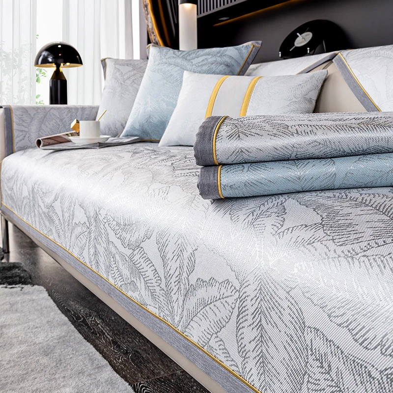 夏季冰丝沙发垫新款2025沙发垫子四季通用沙发坐垫轻奢沙发套盖布