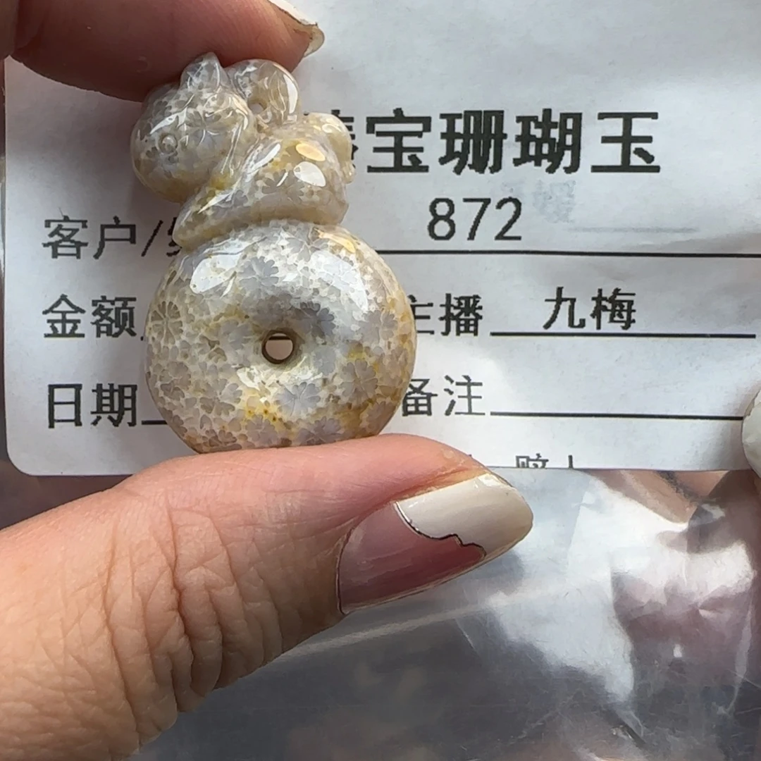 硅化珊瑚（珊瑚玉）未镶嵌颈饰