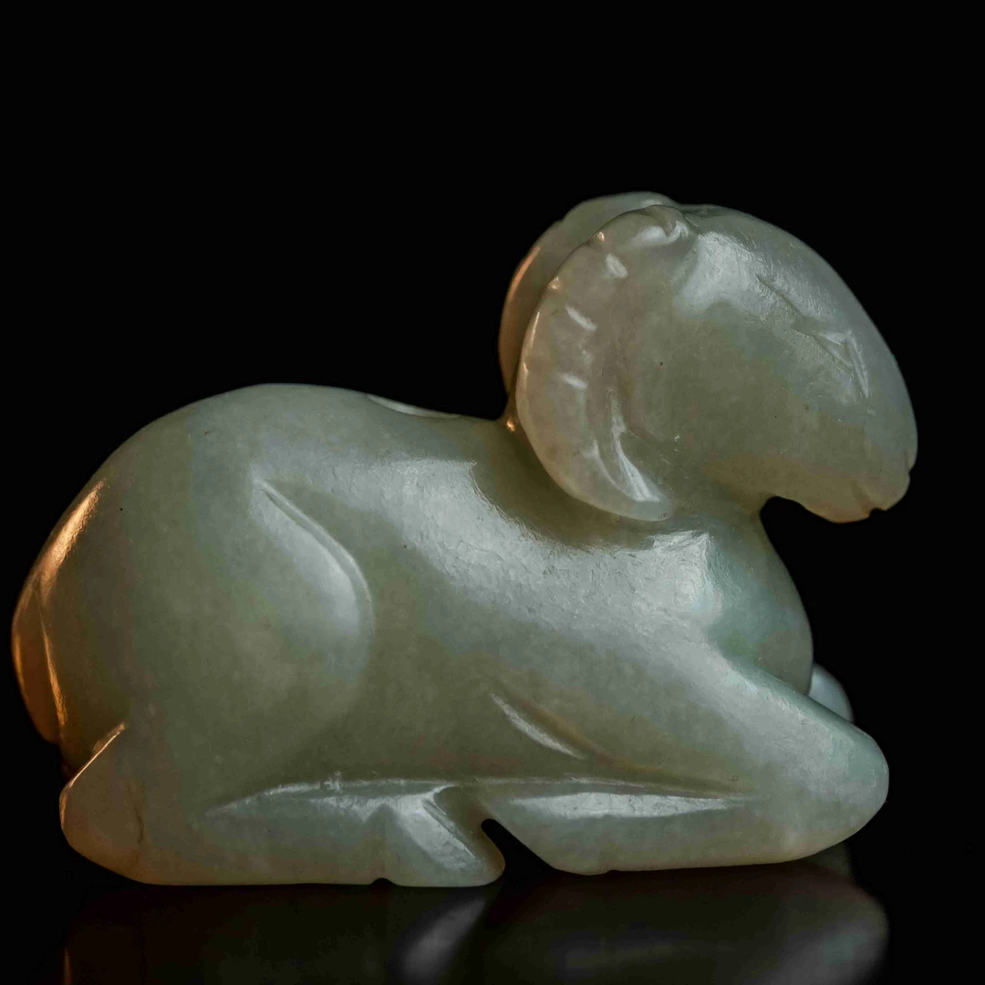 清代和田玉玉羊-NX