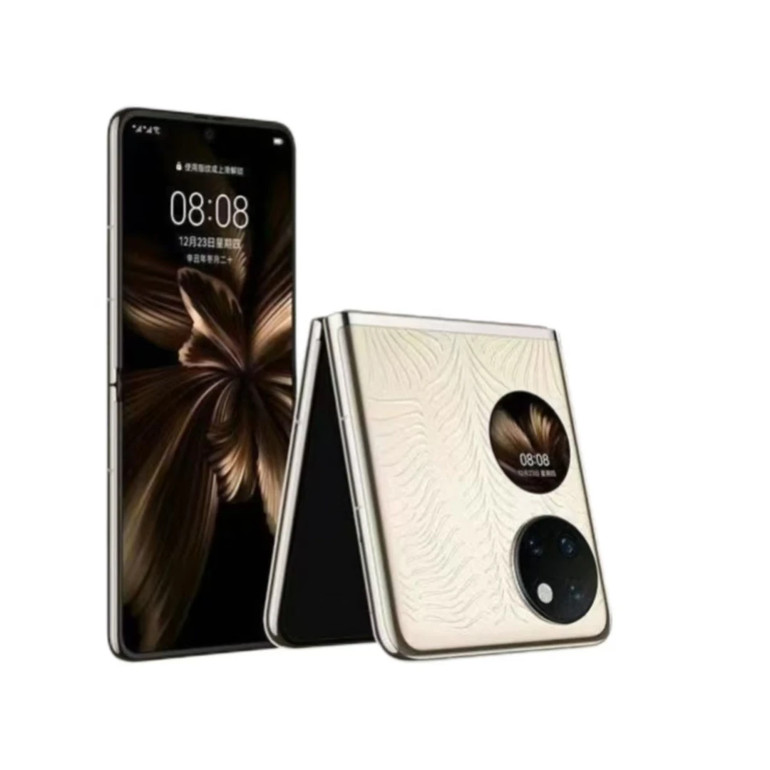 95新 Huawei/华为 P50pocket艺术家定制版鎏光金全网通折叠手机