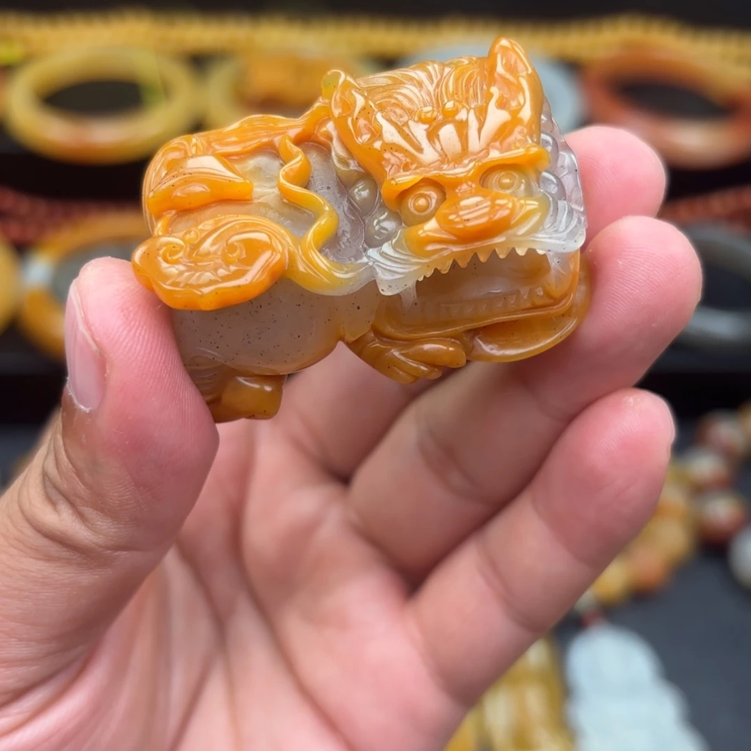 石英质玉（黄龙玉）未镶嵌手链