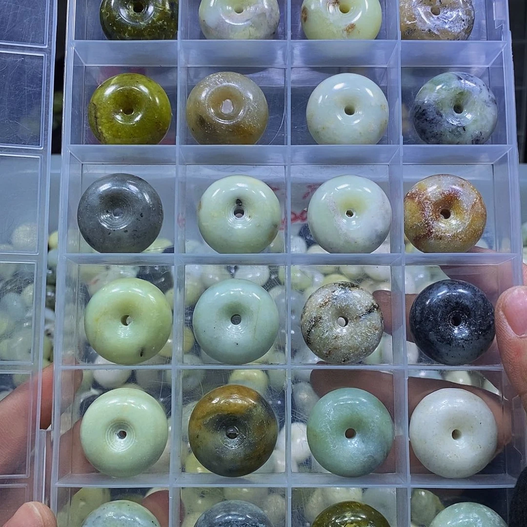 合金蛇纹石玉珠宝半成品337