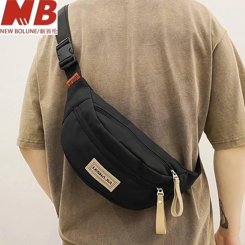 新百伦【奥莱正品】斜挎包男款单肩胸包男士运动休闲腰包轻便简约