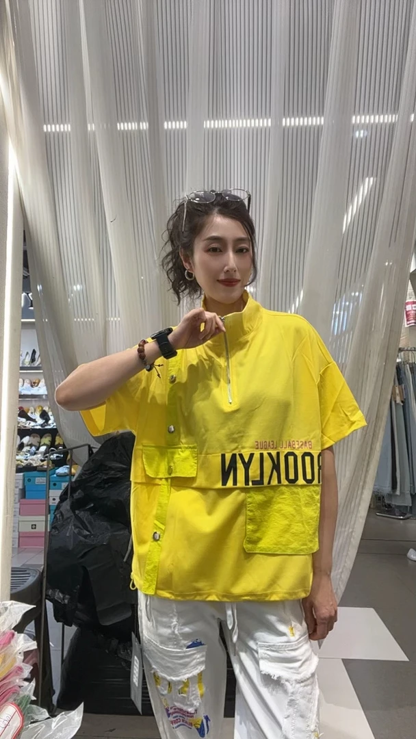 2025夏季潮款休闲洋气立领