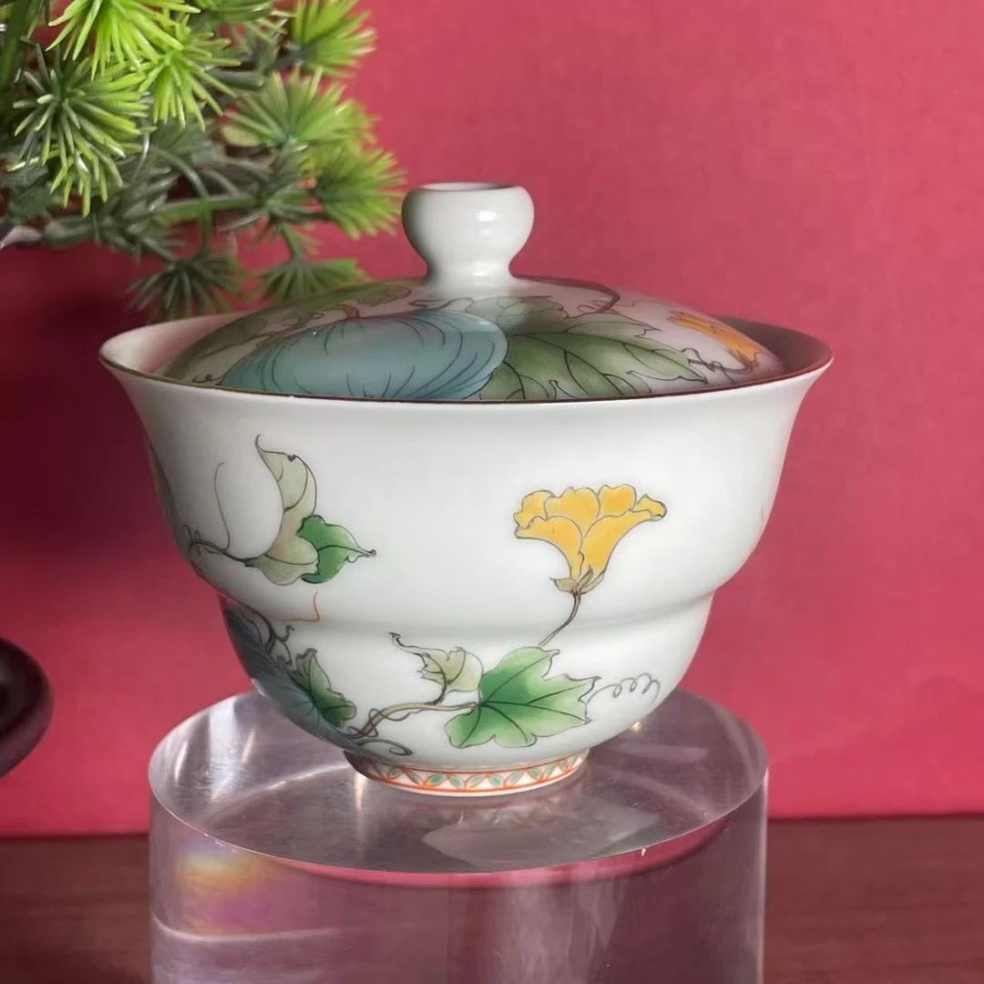 雨溪 秋菽盖碗 00048