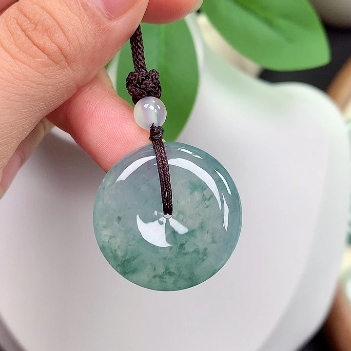 颈饰未镶嵌翡翠平安扣 26.6x6.4mm
