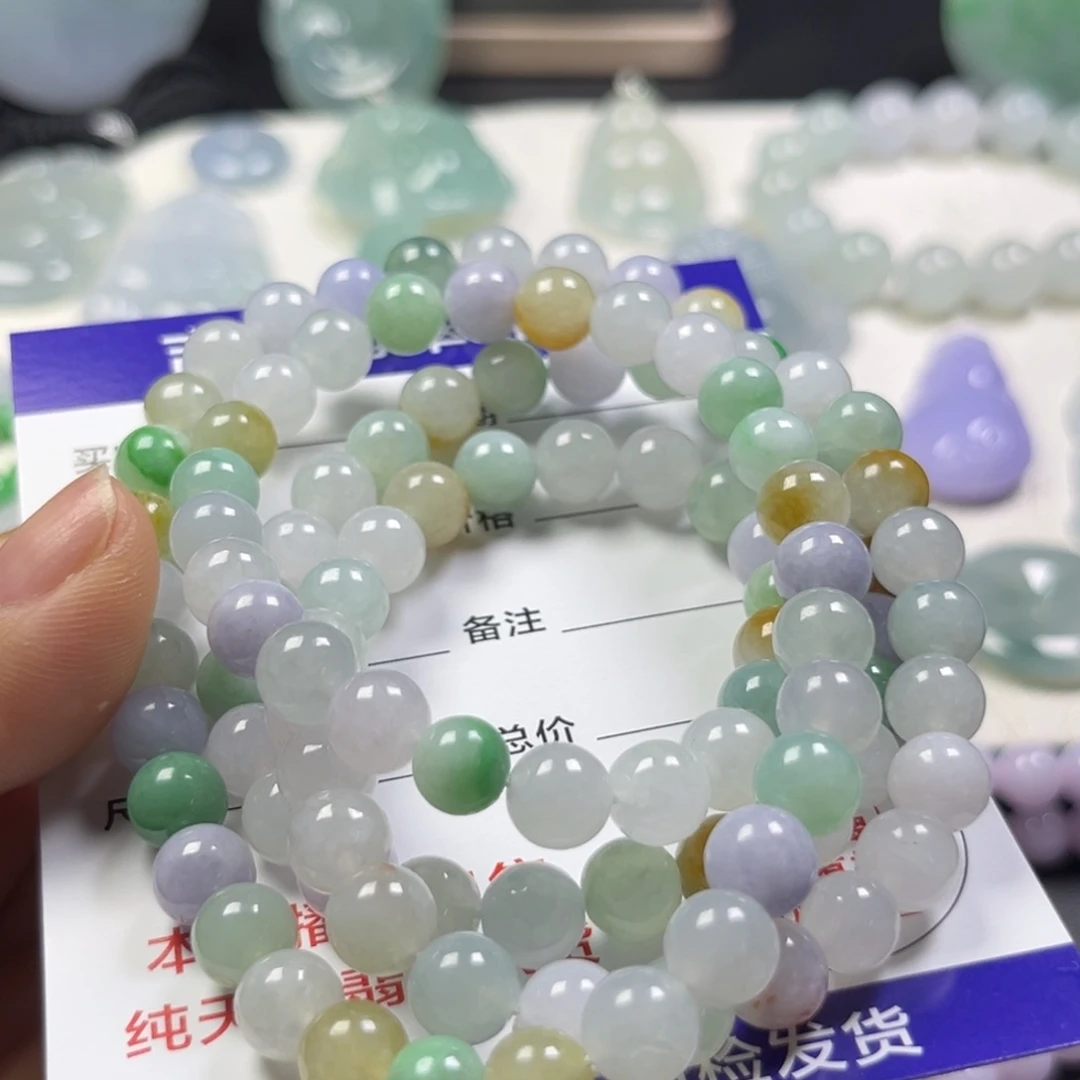 翡翠未镶嵌颈饰项链