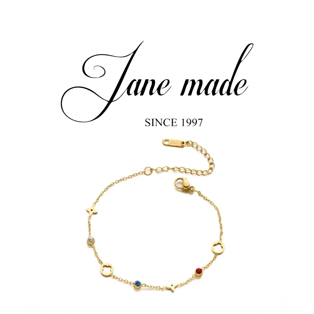 合金手链 Jane made设计“恋花”手链轻奢简约气质时尚