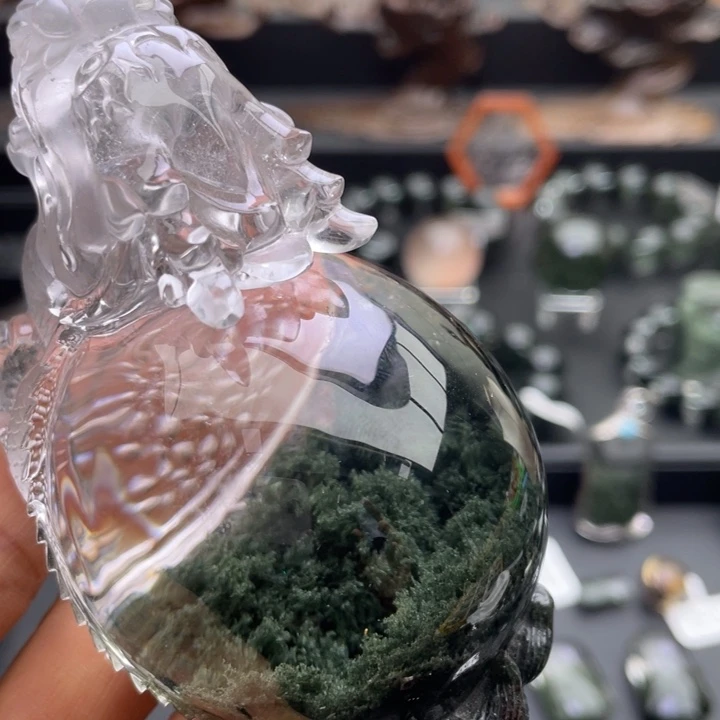 吊坠(不含链)未镶嵌水晶绿幽灵聚宝盆龙龟定制