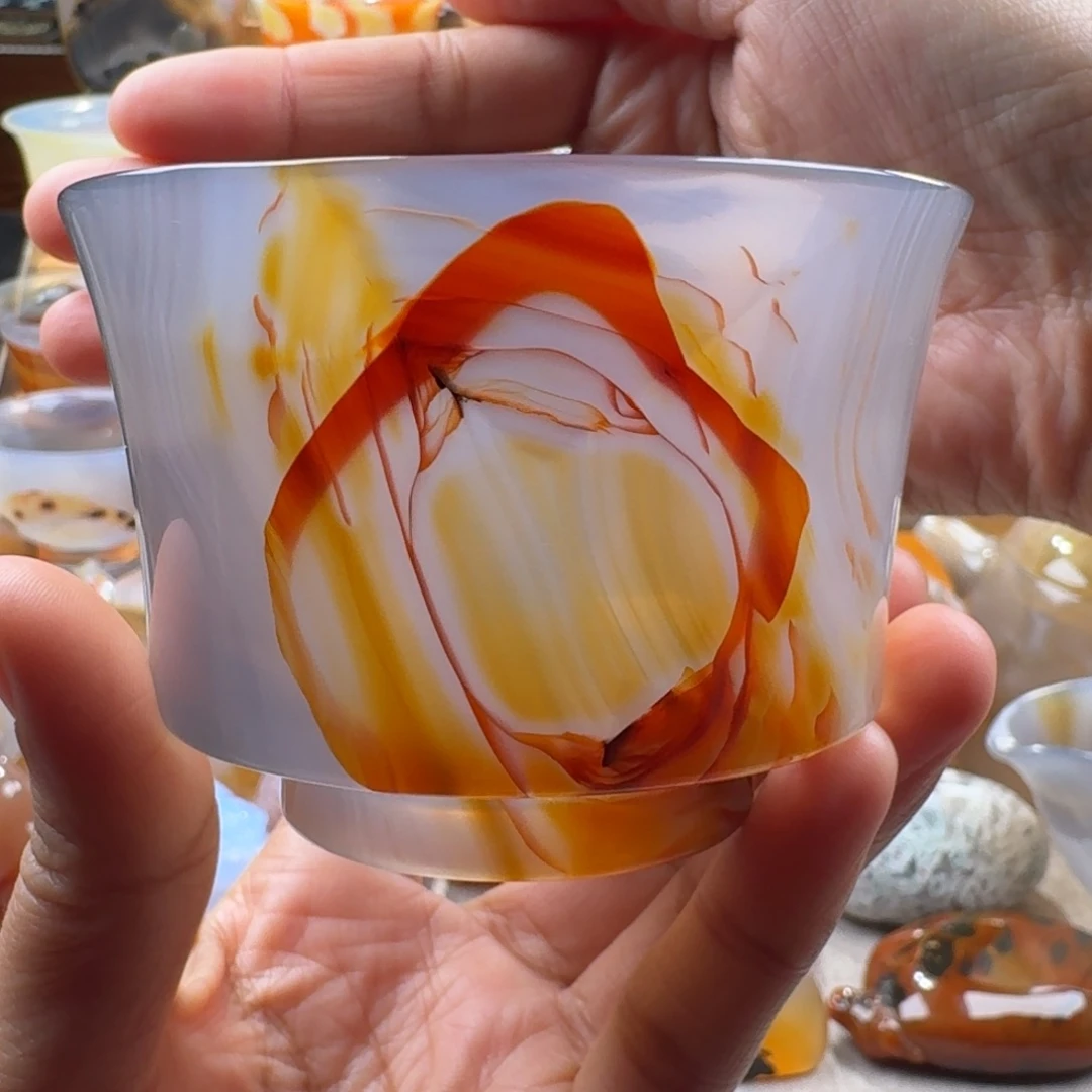 铁****玛瑙/玉髓未镶嵌玛瑙茶杯