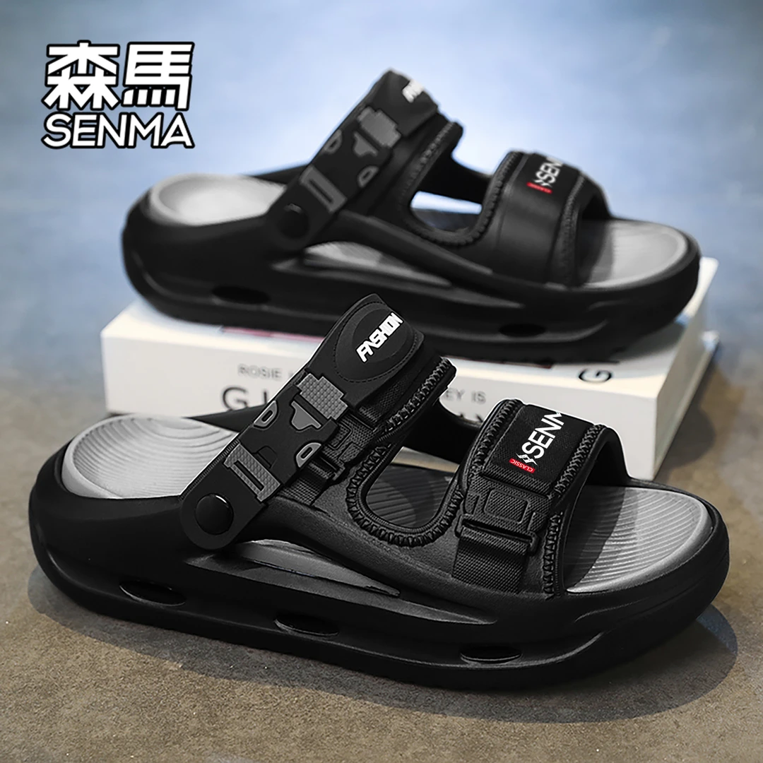 森马沙滩鞋男夏季2025新款厚底外穿开车凉鞋防滑运动休闲两用拖鞋