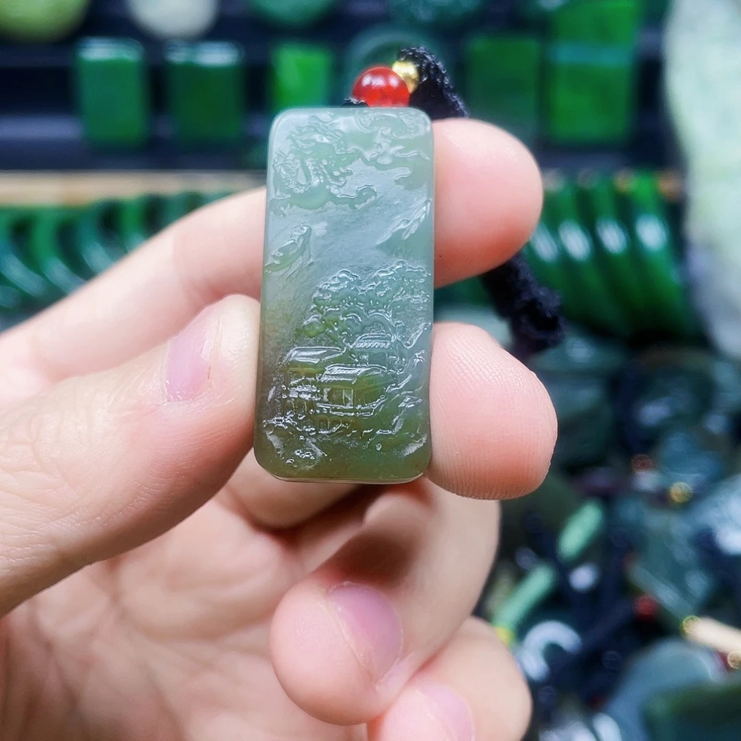 和田玉未镶嵌挂件